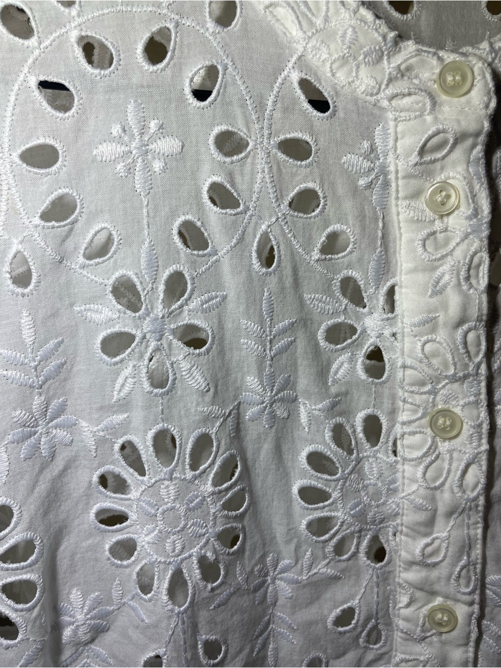 J. Crew White Eyelet Button-Front Dress - Picture 4 of 4